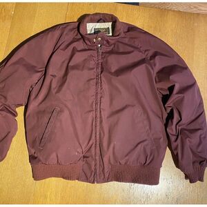VTG Eddie Bauer Bomber Jacket Mens XL Goose Down Quilt Puffer Talon Crop Ski 70s